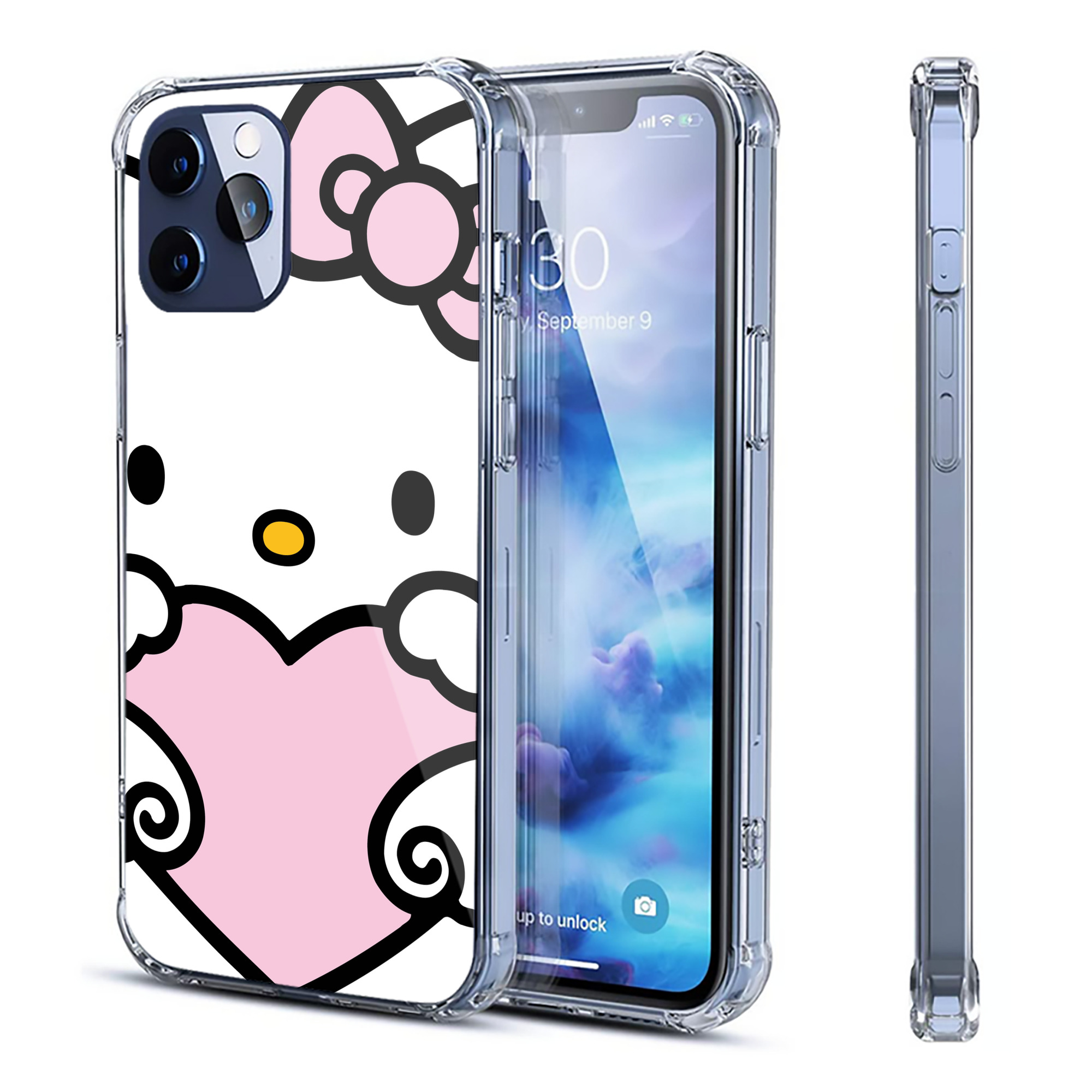 （画像用） Hello Kitty ハローキティ 【iPhone 12シリーズ対応】透明スマホケース（クリアソフトケース）